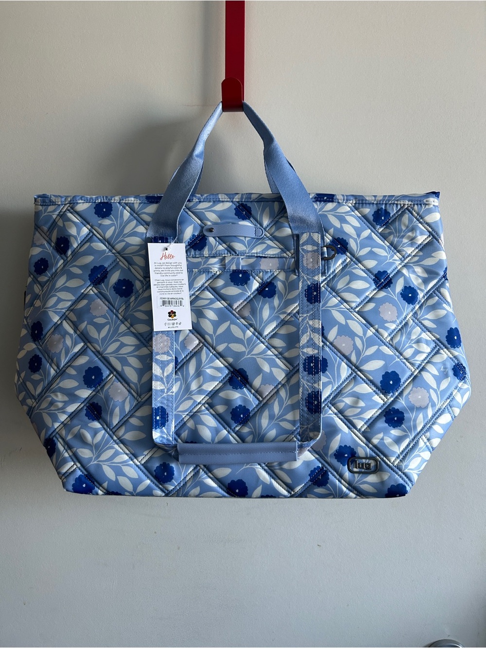 LUG FERRY XL SE TOTE W/CHARM BAR MORNING GLORY BLUE NWT